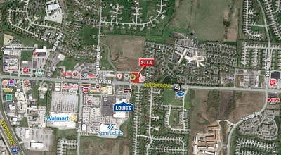 1830 W Foxwood Dr, Raymore, MO - AERIAL  map view