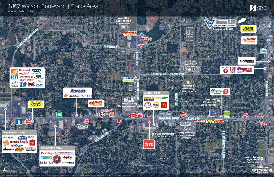 1867 Watson Blvd, Warner Robins, GA à louer - Photo du bâtiment - Image 2 de 5