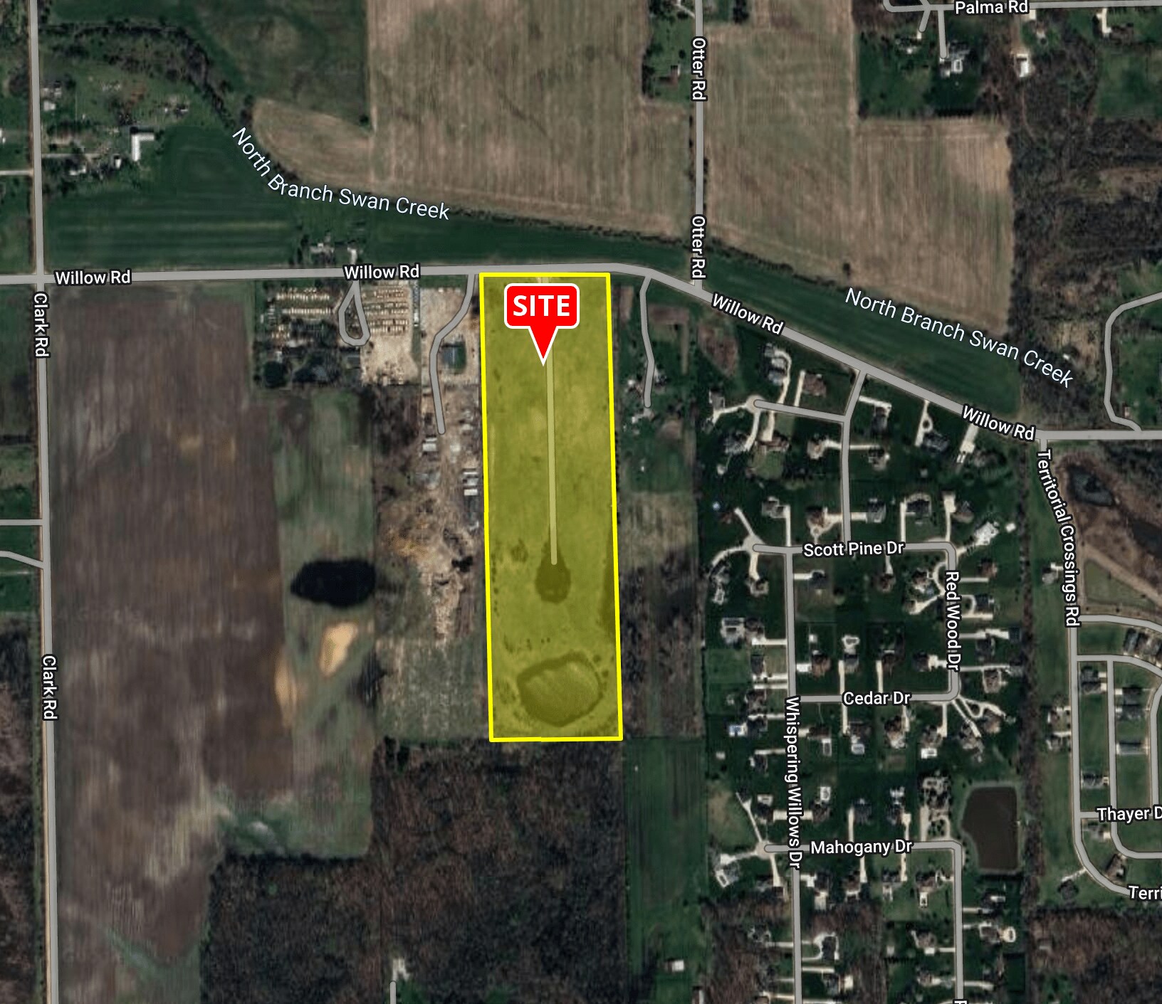 38615 Willow, New Boston, MI for sale Aerial- Image 1 of 9