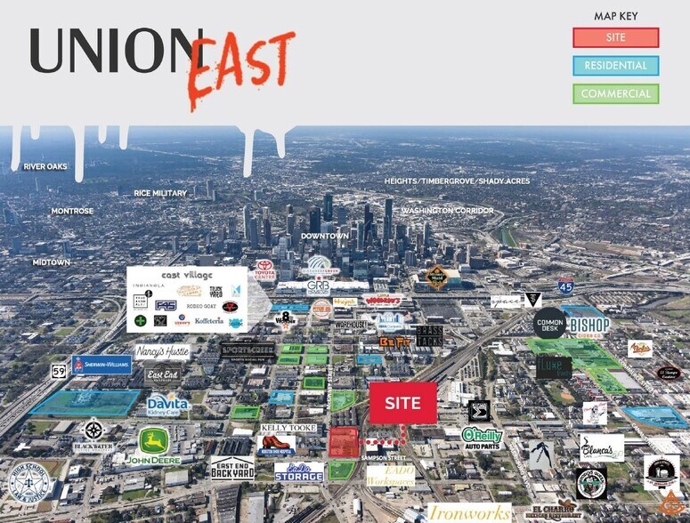 3313 McKinney St, Houston, TX à louer - Aérien - Image 3 de 3