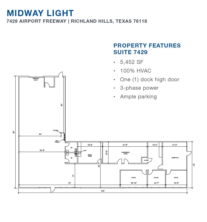 7450-7470 Dogwood Park, Richland Hills, TX for lease Floor Plan- Image 1 of 1