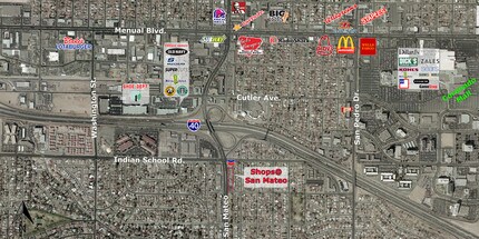 2130 NE San Mateo, Albuquerque, NM - Aérien Vue de la carte