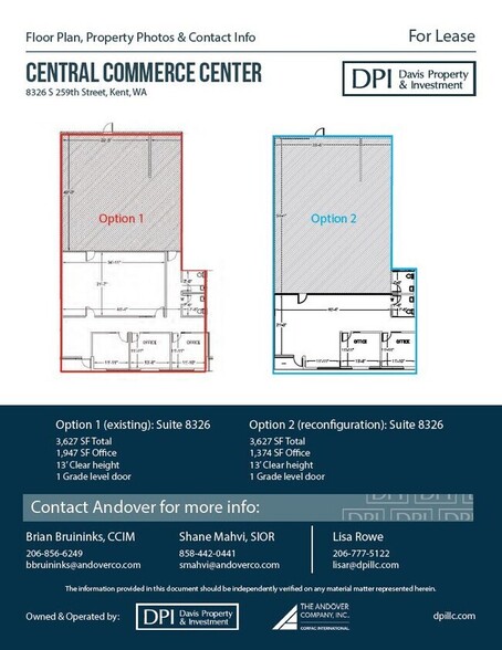 8316-8330 S 259th St, Kent, WA for lease - Floor Plan - Image 2 of 7