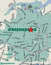2401-2403 Battleground Ave, Greensboro, NC - Aerial  map view