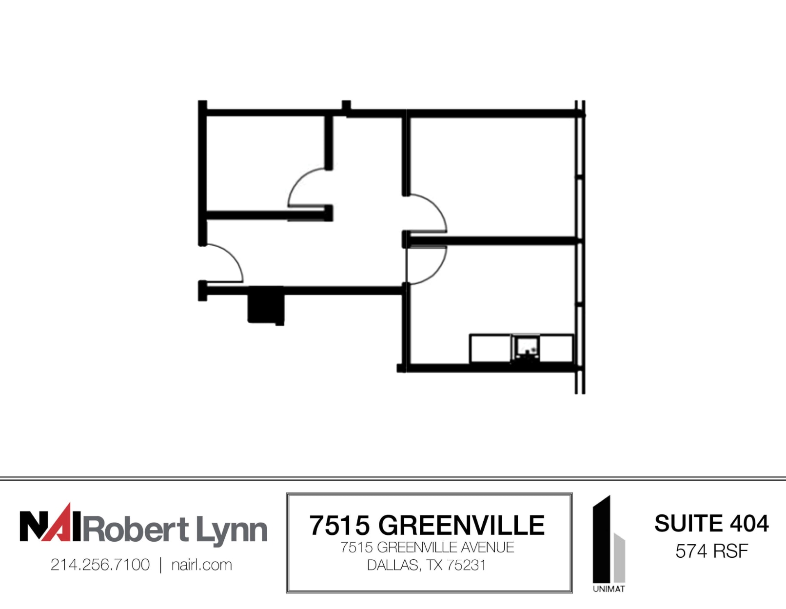 7515 Greenville Ave, Dallas, TX à louer Plan d’étage- Image 1 de 1