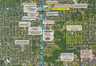 1605 N Alpine Rd, Rockford, IL - Aerial  map view