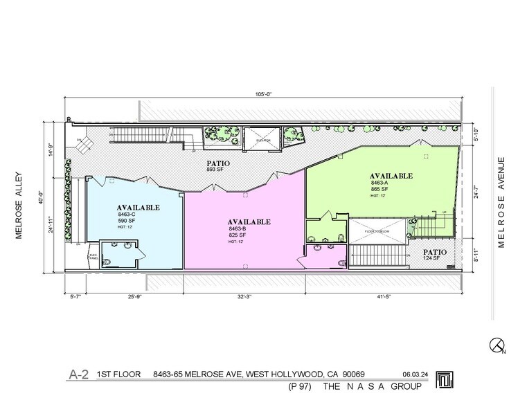 8463-8465 Melrose Ave, West Hollywood, CA for lease - Floor Plan - Image 2 of 13