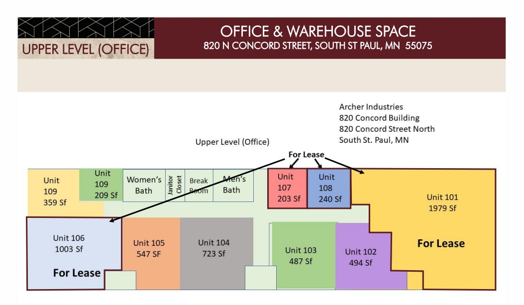 820 N Concord St, South Saint Paul, MN for lease Floor Plan- Image 1 of 1