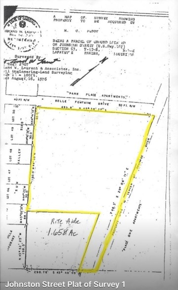 101 Belle Fontaine, Lafayette, LA à vendre - Plan cadastral - Image 2 de 2