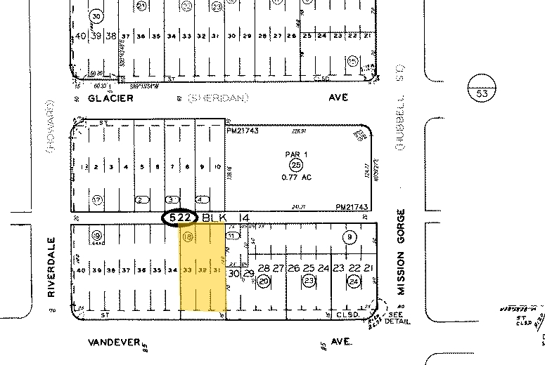 4430 Vandever Ave, San Diego, CA à louer - Plan cadastral - Image 2 de 13