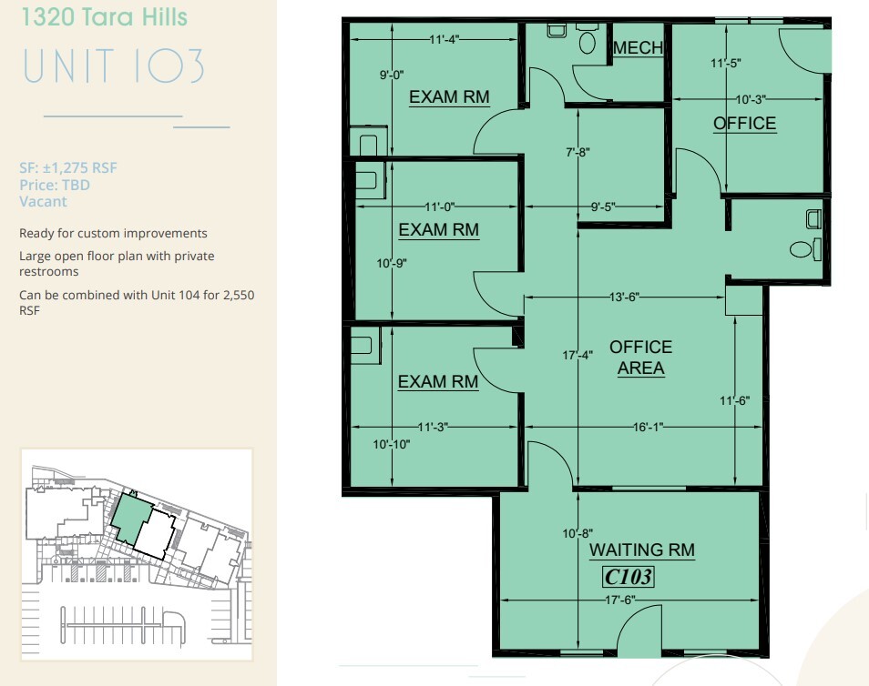 1320 Tara Hills Dr, Pinole, CA 94564 - Unit 103 -  - Floor Plan - Image 1 of 5