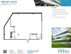 950 Warrenville Rd, Lisle, IL for lease Floor Plan- Image 1 of 2