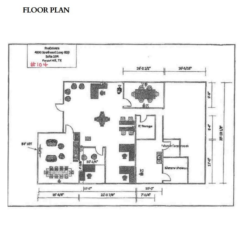 4900 SE Loop 820, Fort Worth, TX à louer Plan d’étage- Image 1 de 1