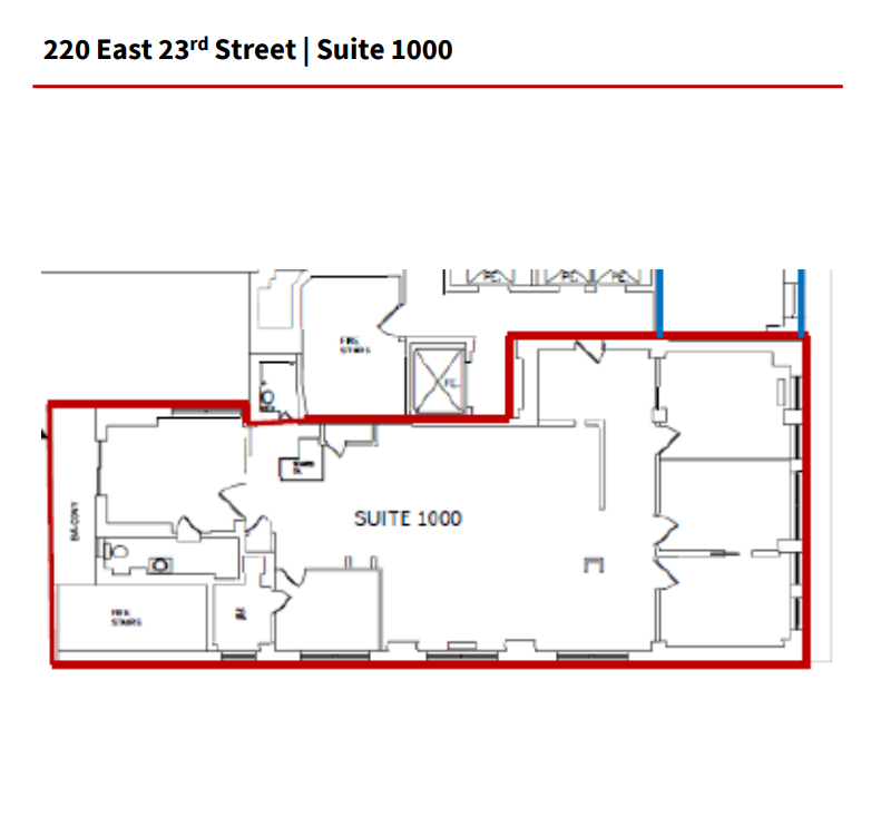 220 E 23rd St, New York, NY for lease Floor Plan- Image 1 of 1