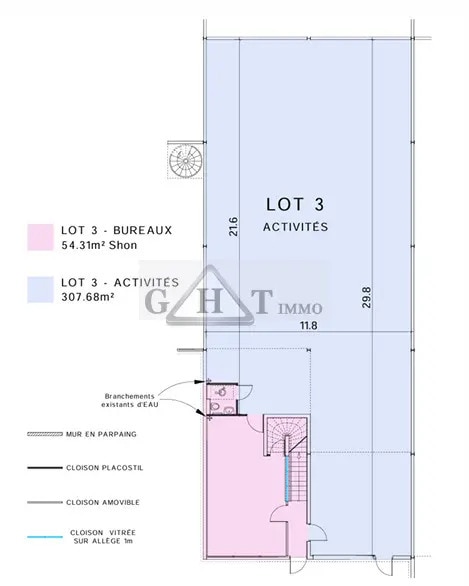 Bureau dans Aubervilliers à louer - Plan d’étage - Image 2 de 3