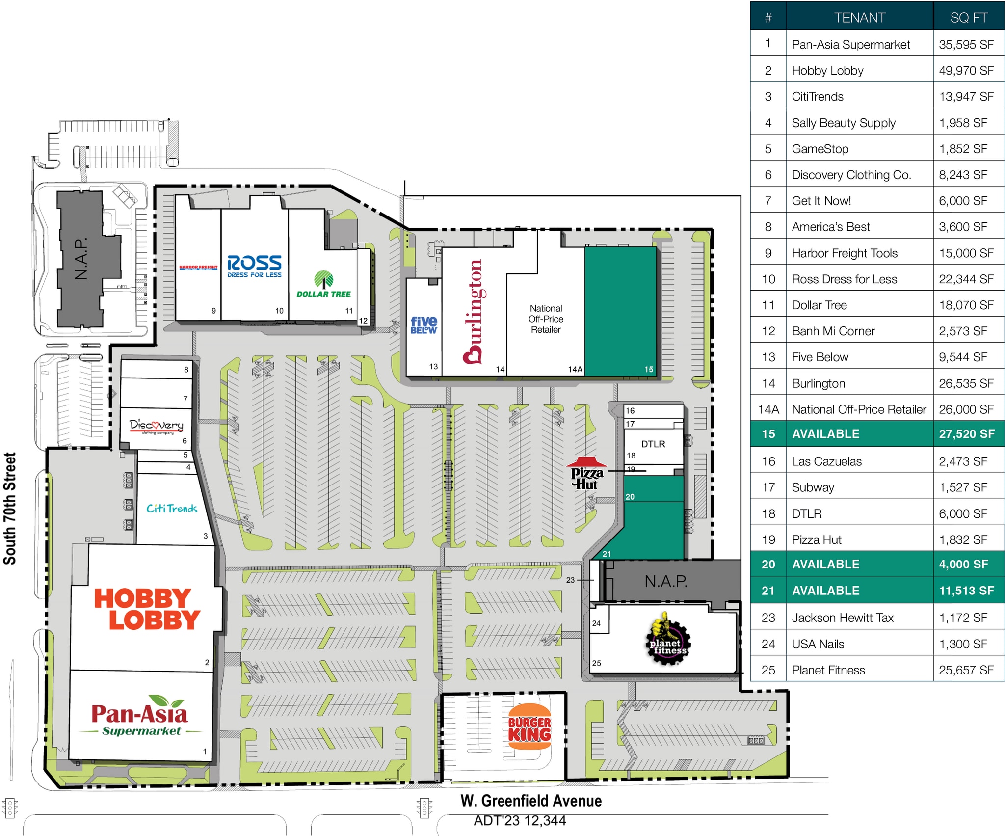 6702-6852 Greenfield Rd, West Allis, WI for lease Site Plan- Image 1 of 1