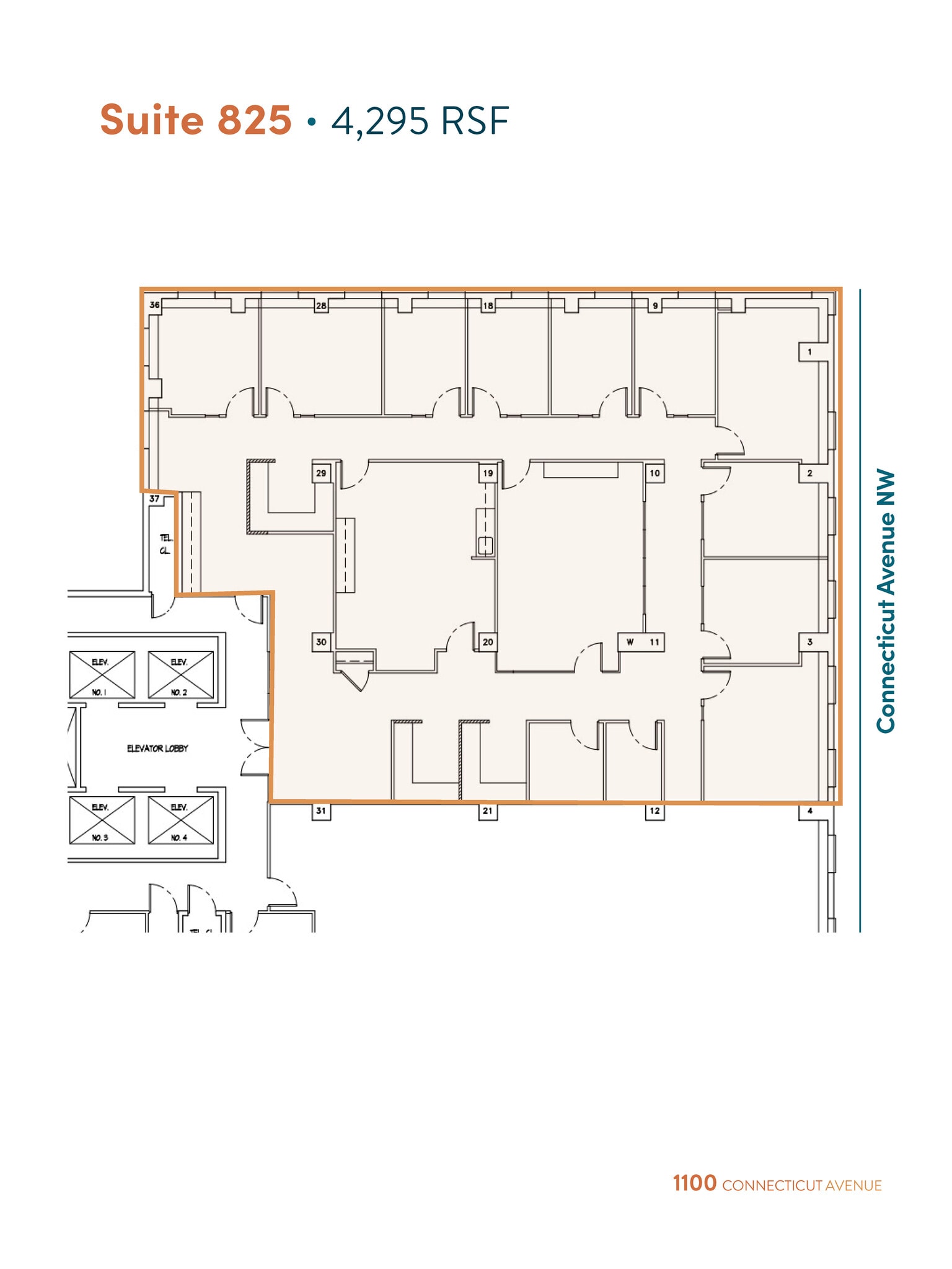1100 Connecticut Ave NW, Washington, DC à louer Plan d’étage- Image 1 de 6