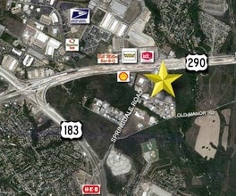 8291 Springdale Rd, Austin, TX - AERIAL  map view