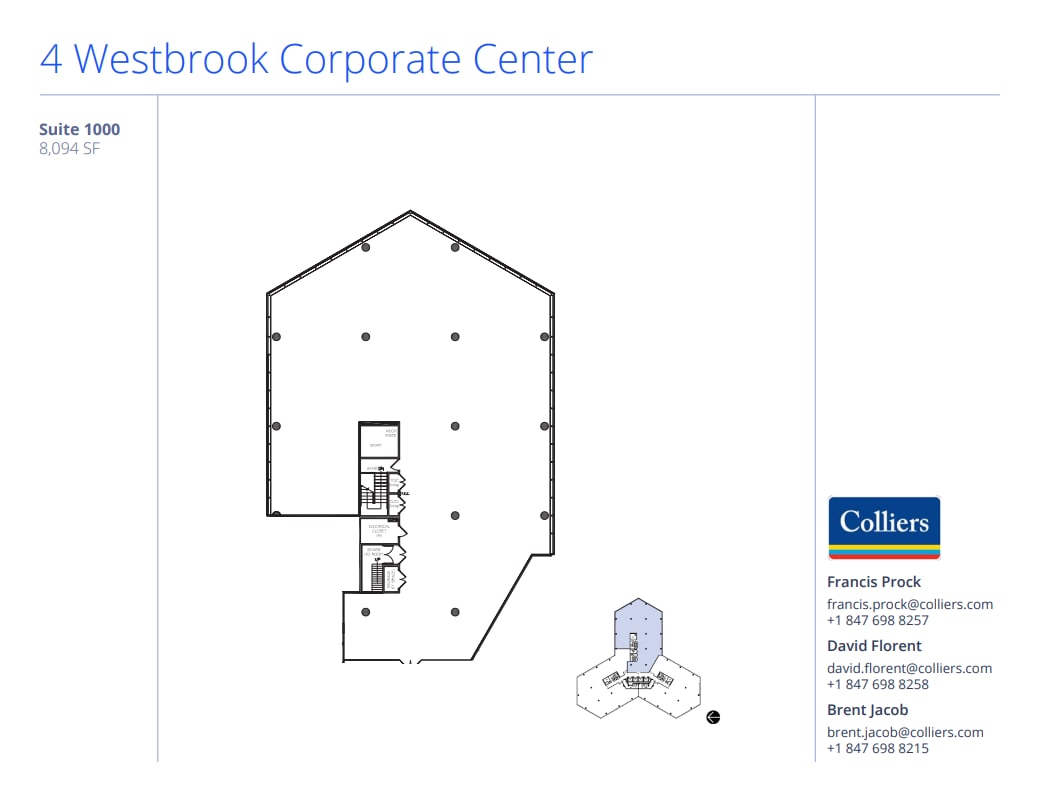 4 Westbrook Corporate Ctr, Westchester, IL for lease Floor Plan- Image 1 of 1