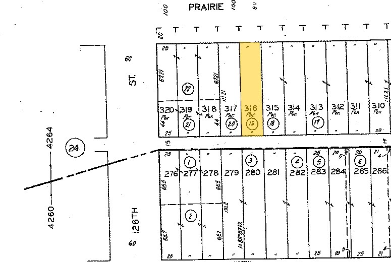 12621 Prairie Ave, Hawthorne, CA à vendre Plan cadastral- Image 1 de 1