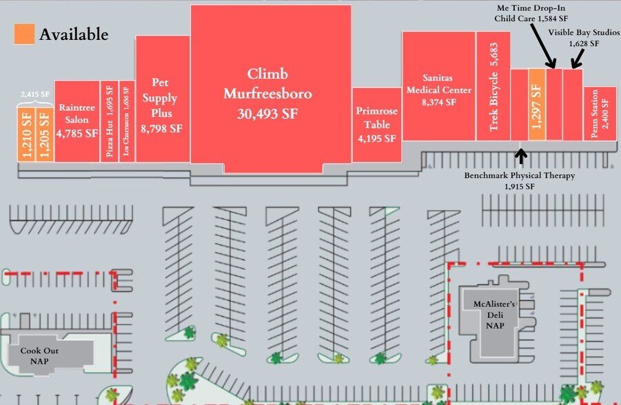 1632-1680 Memorial Blvd, Murfreesboro, TN for lease - Building Photo - Image 2 of 11