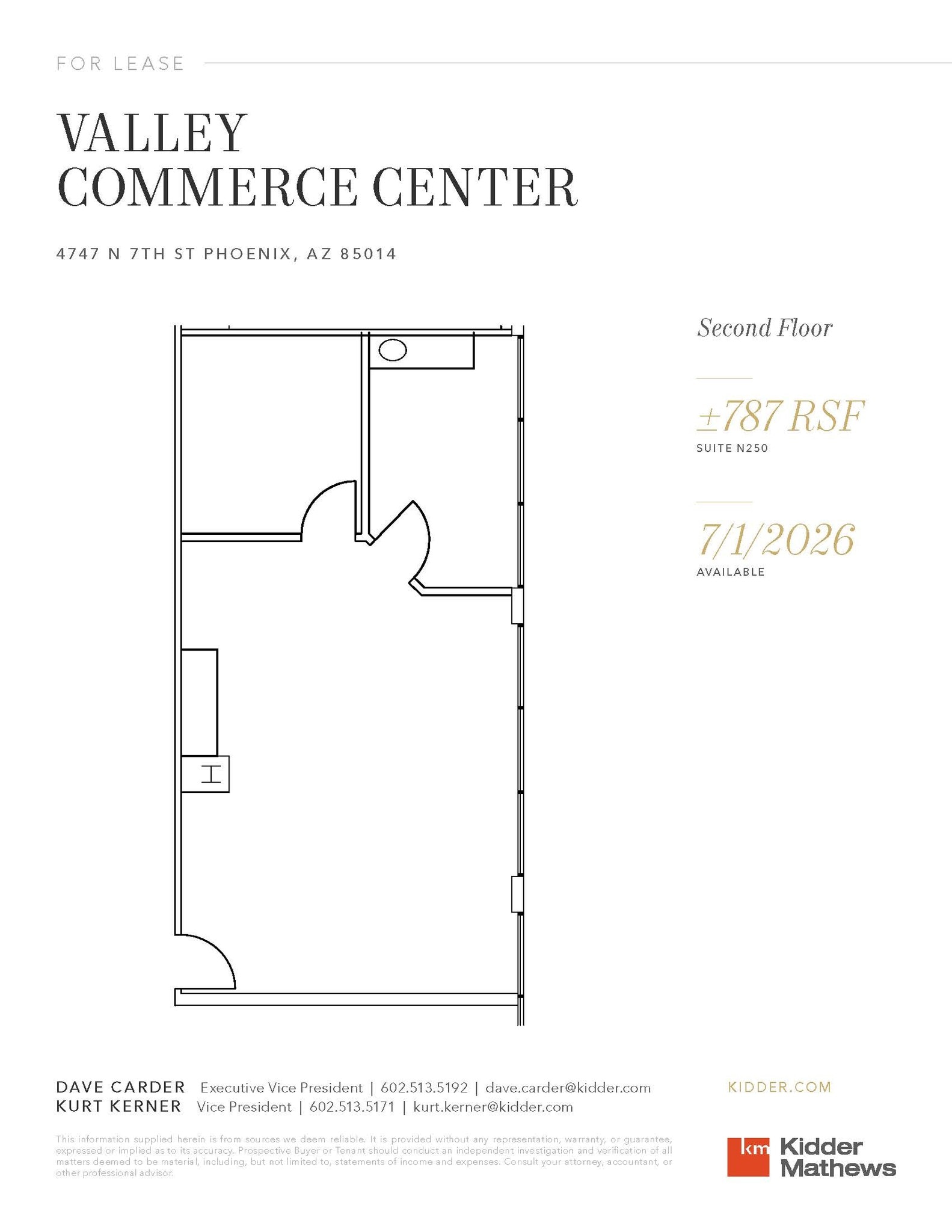 4745 N 7th St, Phoenix, AZ à louer Plan d’étage- Image 1 de 1