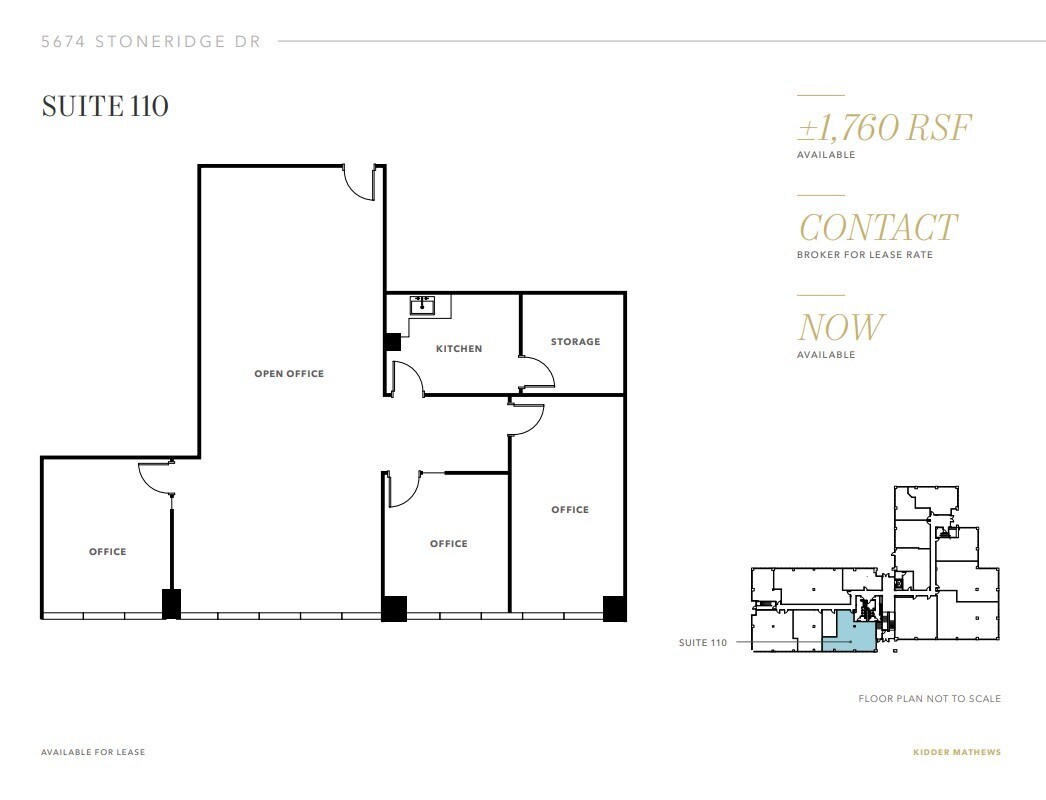 5674 Stoneridge Dr, Pleasanton, CA for lease Floor Plan- Image 1 of 1