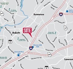 680 Satellite Blvd NW, Suwanee, GA - AERIAL map view