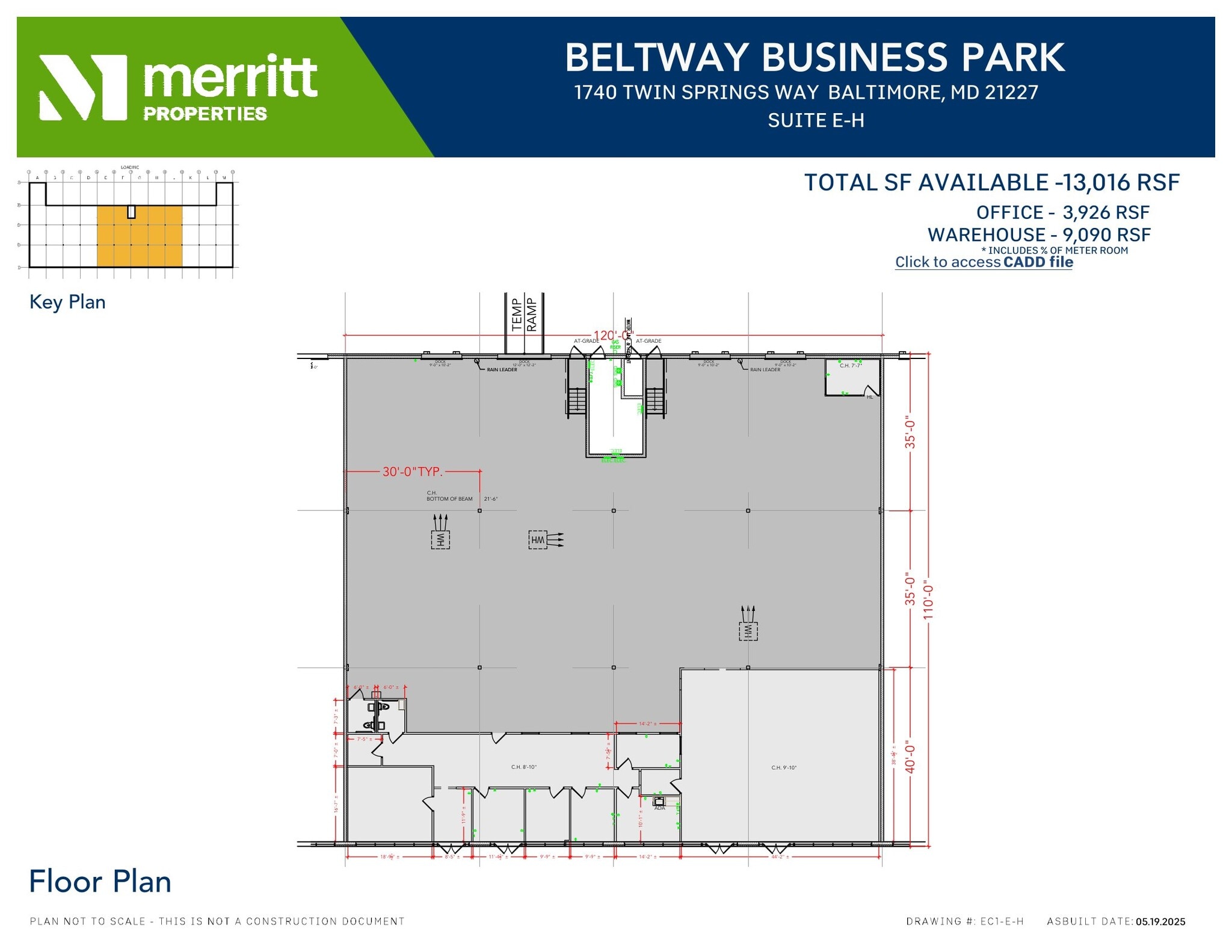 1730 Twin Springs Rd, Baltimore, MD à louer Plan d’étage- Image 1 de 1