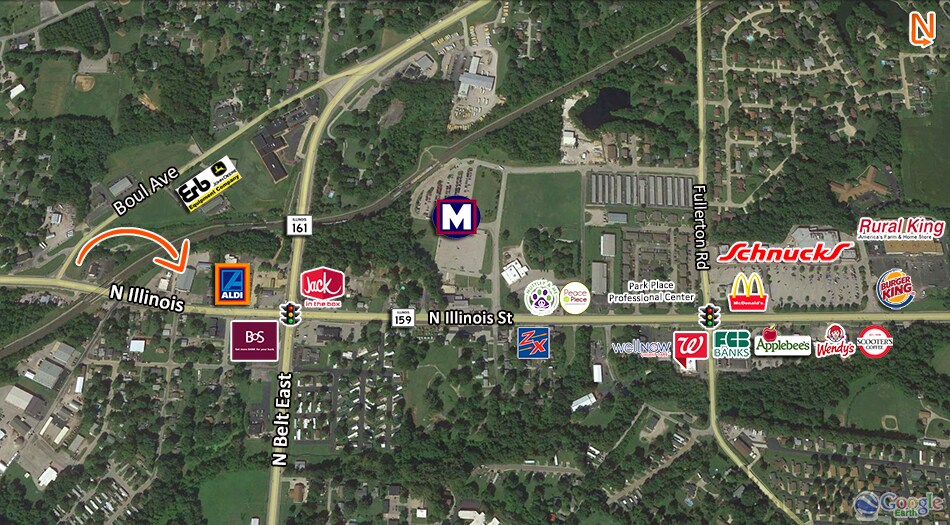 1604 N Illinois St, Swansea, IL à vendre - Aérien - Image 2 de 8