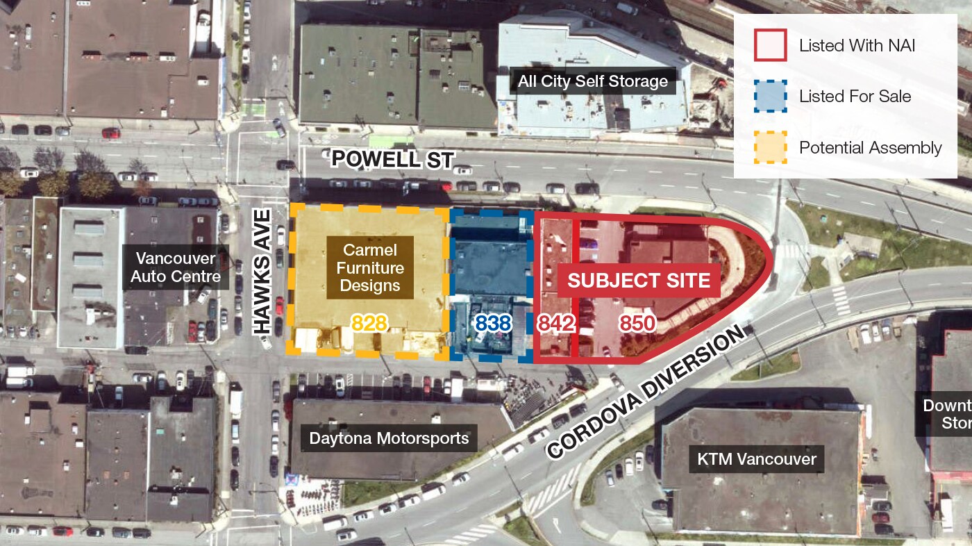 842-850 Powell St, Vancouver, BC à vendre Aérien- Image 1 de 4