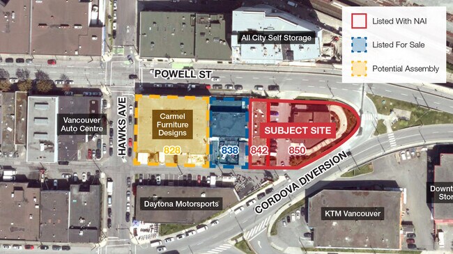 Plus de détails pour 842-850 Powell St, Vancouver, BC - Terrain à vendre