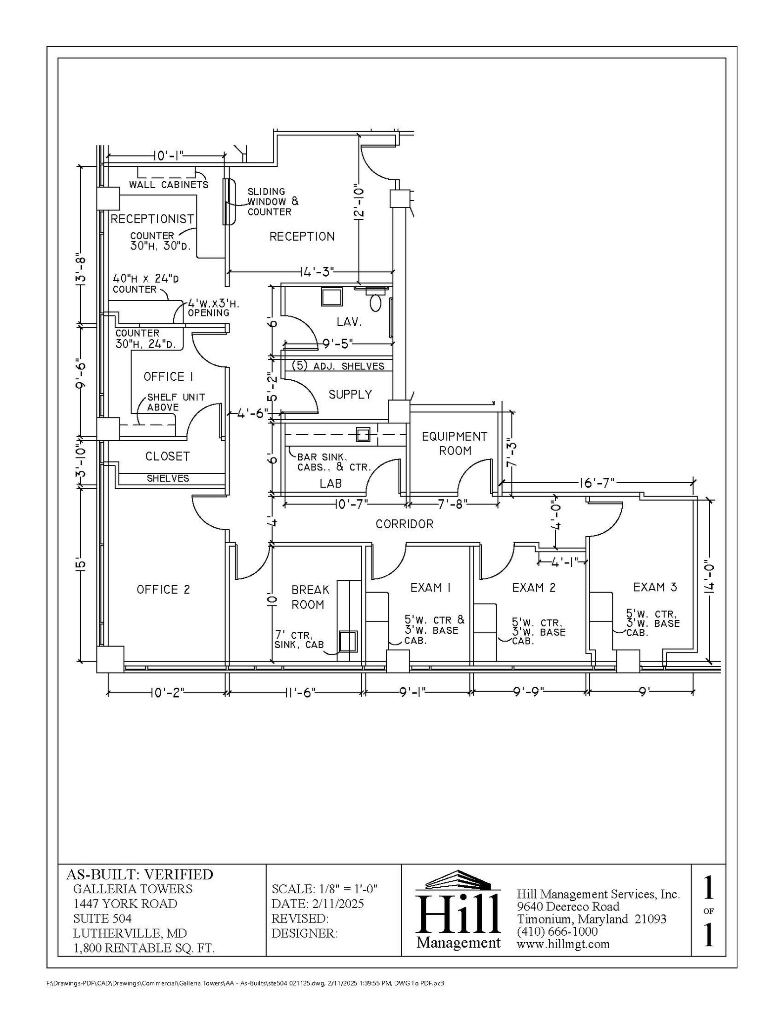 1447 York Rd, Lutherville, MD for lease Floor Plan- Image 1 of 1