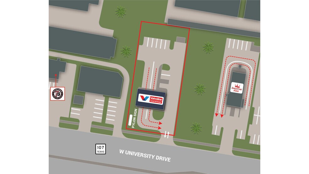 1715 W University Dr, Edinburg, TX à vendre - Photo du bâtiment - Image 2 de 8