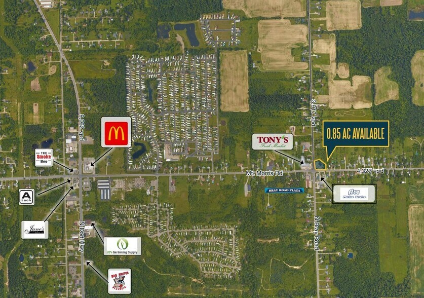 3009 E Mount Morris Rd, Mount Morris, MI for sale - Aerial - Image 2 of 2