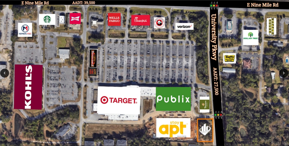 9229 University Pky, Pensacola, FL for sale - Aerial - Image 2 of 4