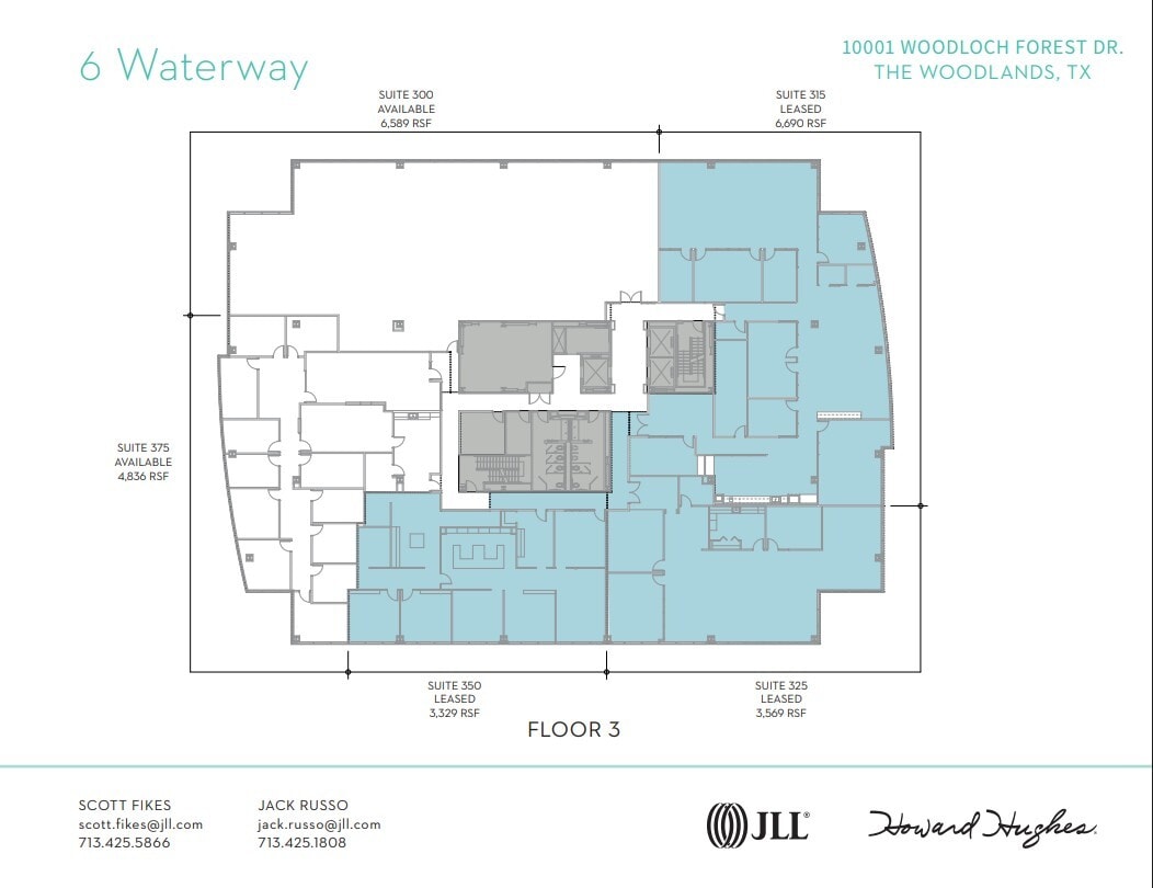 10001 Woodloch Forest Dr, The Woodlands, TX for lease Floor Plan- Image 1 of 9
