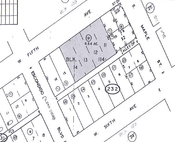 235 W 5th Ave, Escondido, CA for lease - Plat Map - Image 2 of 9