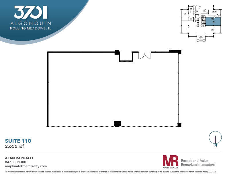 3701 Algonquin Rd, Rolling Meadows, IL à louer Plan d’étage- Image 1 de 1