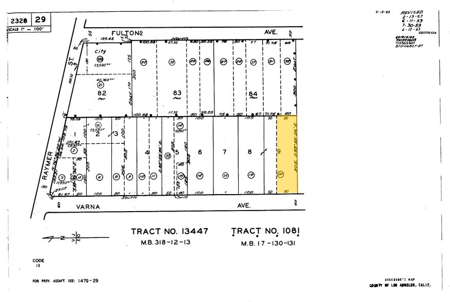 7338 Varna Ave, North Hollywood, CA à louer - Plan cadastral - Image 2 de 2