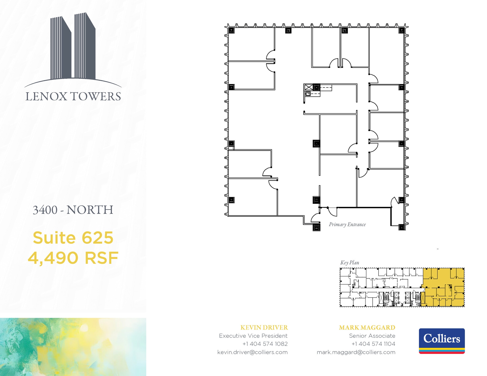 3400 Peachtree Rd NE, Atlanta, GA à louer Plan d’étage- Image 1 de 2