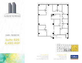 3400 Peachtree Rd NE, Atlanta, GA à louer Plan d’étage- Image 1 de 2