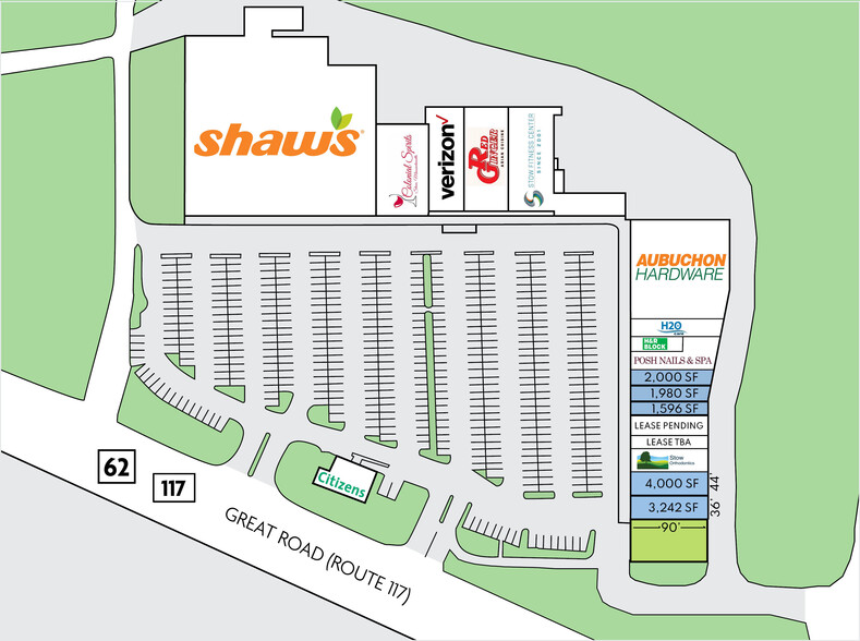 117-127 Great Rd, Stow, MA for lease - Site Plan - Image 2 of 9