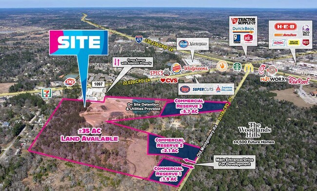 Plus de détails pour 11931 Old Montgomery - West Tract, Willis, TX - Terrain à vendre