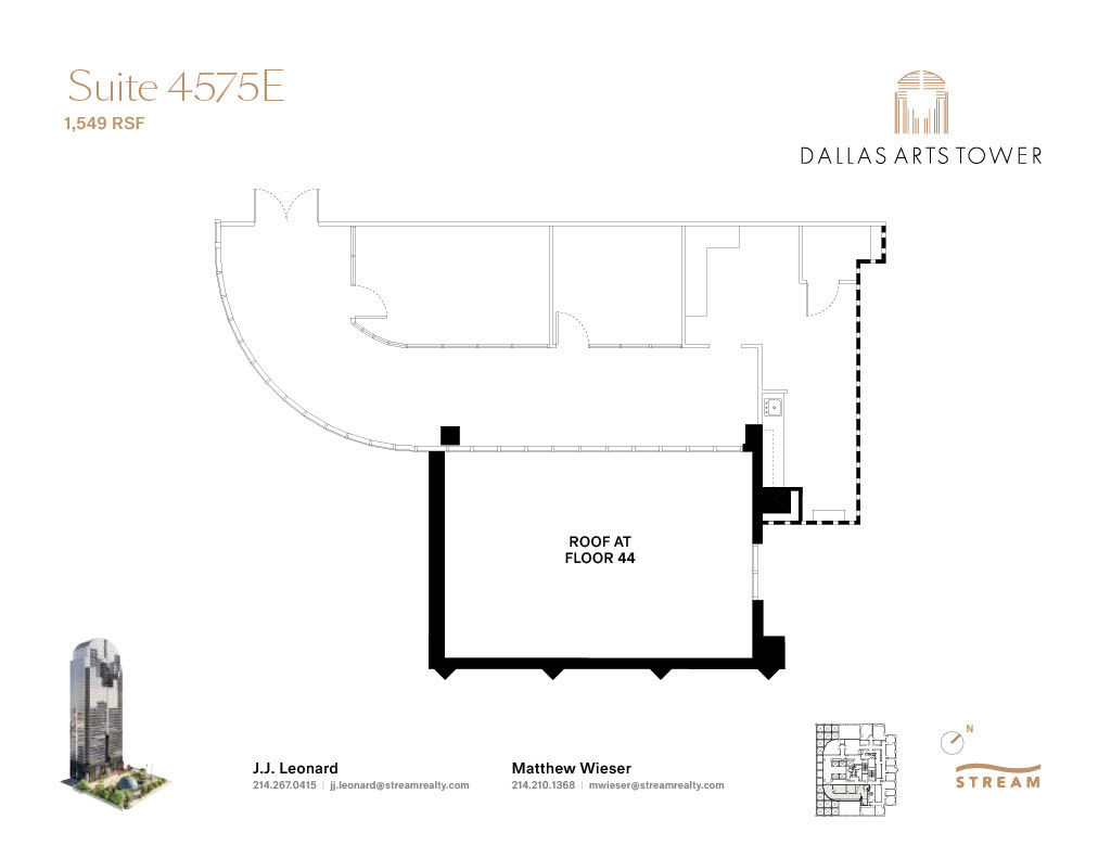 2200 Ross Ave, Dallas, TX à louer Plan d  tage- Image 1 de 1