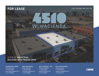 More details for 4510 W Hacienda Ave, Las Vegas, NV - Industrial for Lease