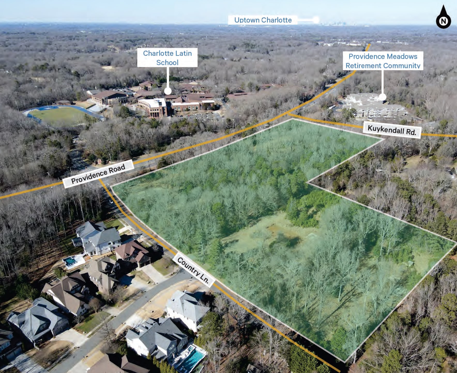 9631 Providence Rd, Charlotte, NC for sale Aerial- Image 1 of 3