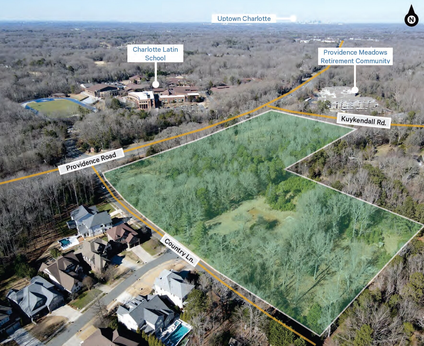 9631 Providence Rd, Charlotte, NC à vendre Aérien- Image 1 de 3