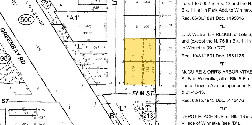 543-561 Lincoln Ave, Winnetka, IL for lease - Plat Map - Image 2 of 2