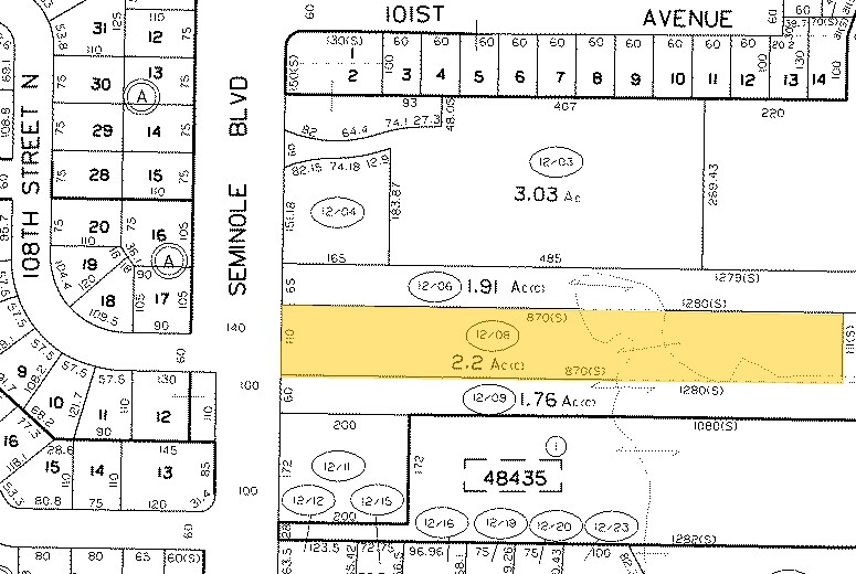 9931-9947 Seminole Blvd, Seminole, FL for lease - Plat Map - Image 3 of 3